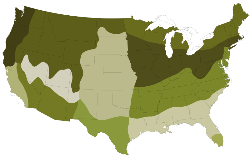 Ryegrass Seed Production map USA